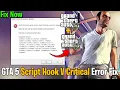 Script Hook V Critical Error Solved GTA 5 New Update 2025 Crash Fix Working Mods