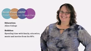 Heidi Prose ARNP at UnityPoint Clinic Urgent Care