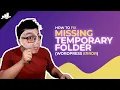How to Fix Missing Temporary Folder WordPress Error