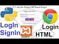 Part-2 WebApplication - Advance Python Series Login or Sign-In with HTML-CSS-Python With XAMPP