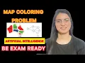 Map Coloring Problem in Constraint Satisfaction Problem Backtracking in Artificial Intelligence