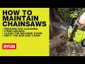 RYOBI How to - Basic maintenance for chainsaws and pole pruners