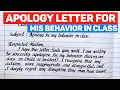 How to write an apology letter to your teacher