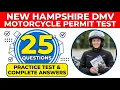 2026 New Hampshire Motorcycle Permit Test Prep 25 Practice Questions and Review Guide
