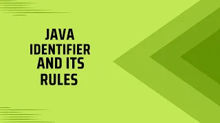 Java Identifiers in hindi Java Naming Rules with Examples Java Tutorial for Beginners