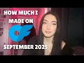 How much i made in September on Onlyfans