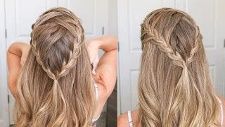 Zigzag Part Double French Braid | V Shape in the Back