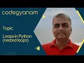 nested loop in python Part 2
