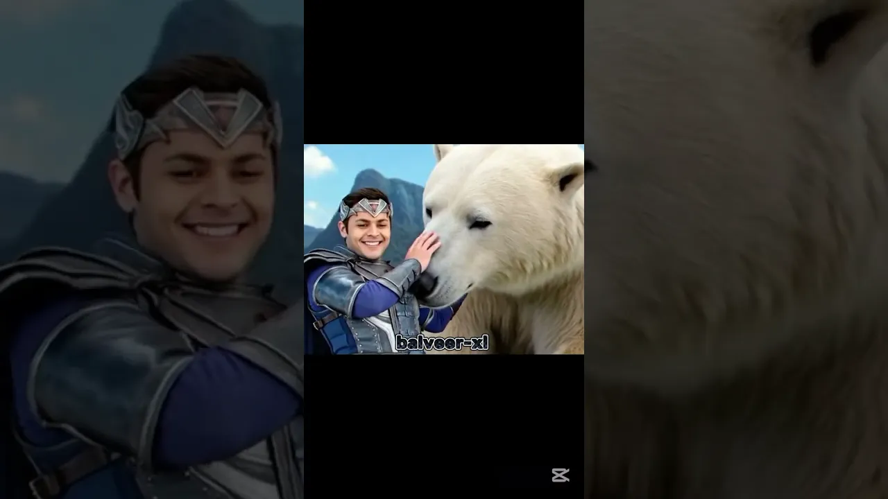 Balveer with white bear 🐻 #balveer #shortvideo #balveerreturns poster