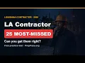 Louisiana Contractor License Exam 2026 25 Most-Missed Business Law Questions