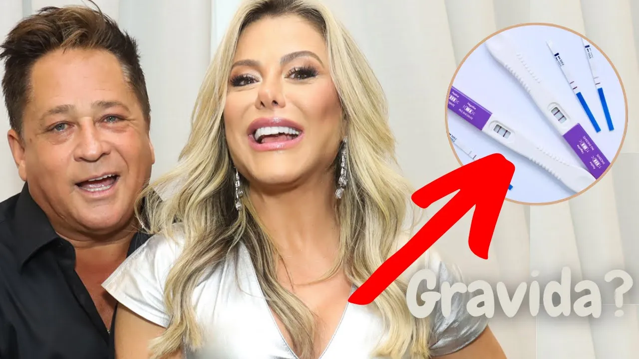 A esposa de Leonardo está grávida aos 47 anos de idade? Poliana respondeu se terá mais um filho!