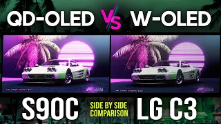 Samsung S90C vs LG C3 QD-OLED vs OLED 4K Gaming TV Comparison