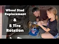 How to Replace Wheel Studs AND Do 5 Tire Rotation on a Jeep Wrangler
