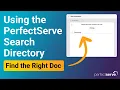 How to Use the PerfectServe Search Directory
