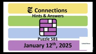 NYT Connections hints and answers for today January 12 puzzle solved