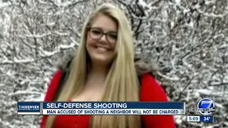 Man accused of shooting a neighbor will not be charged