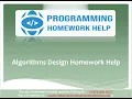 Algorithm Homework Help