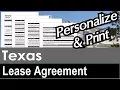 Texas Lease Agreement for Rental Property