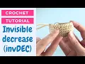 How to invisible decrease single crochet for beginners