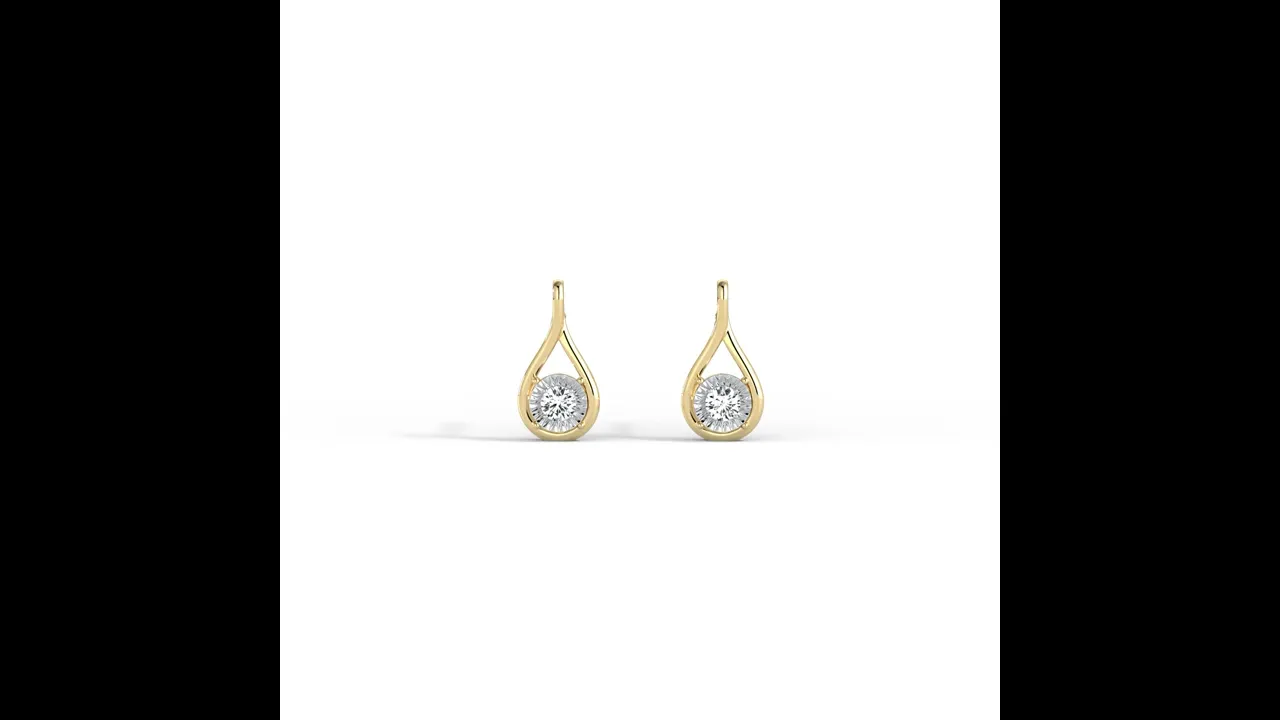 Lab-Grown Diamond Teardrop Stud Earrings in Sterling Silver