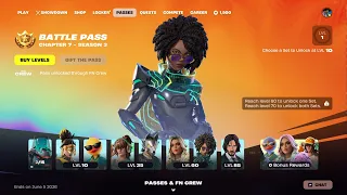 PASSE DE COMBAT SAISON 3 CHAPITRE 7 sur FORTNITE !! (tous les paliers)
