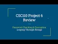 CSC110 Project 6 Review - A Simple Caesar Cipher in Java