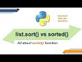Sorted in Python Difference Between sort and sorted in Python Python Interview Questions