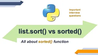 Sorted in Python Difference Between sort and sorted in Python Python Interview Questions