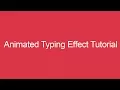 JQuery Animation Tutorial How to Create Animated Typing Effect with Typed JS