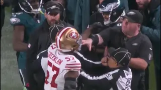 Dre Greenlaw Big Dom EJECTED AFTER Fight Breaks Out 49ers vs Eagles 2023 Highlights