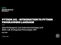 Python 101 - Introduction to Python programming language