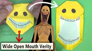 Origami Verity Monster Face with Wide Open Mouth!