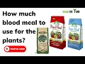 How Much Blood Meal To Use For The Plants