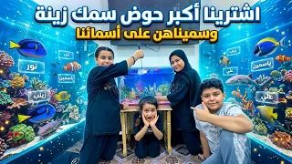 اشتريت لفطومه وشويقه 🐟حوض سمك كبير 