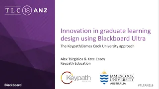 Innovation in Graduate Learning Using Blackboard Ultra - The Cook University Approach
