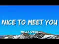 Download Lagu Myles Smith - Nice To Meet You (Lyrics)