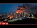 Moscow and the surrounding region were subjected to a massive drone strike resulting in fires