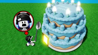 ขุดเข้าไปในเค้กวันเกิดก้อนยักษ์🎂ในนั้นมีอะไร? | Roblox Cake Mountain