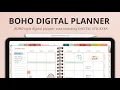 Boho digital planner goodnotes walk-through