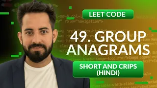 Leetcode 49 Group Anagrams Hindi Python Leetcode 1 Optimized way