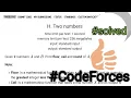 H Two numbers Codeforces Problem solving with C
