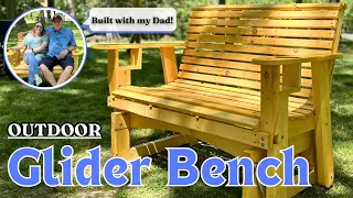 Outdoor Wooden Glider Bench