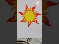 Sun painting of oil pastel colour easy step by step