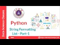 IIBM Institute String Formatting and List-Part 1