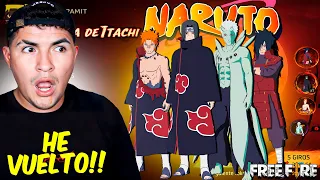 REGRESÉ a FREE FIRE PARA CONSEGUIR TODAS LAS SKINS DE NARUTO *Gaste MUCHOS DIAMANTES*