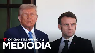 Trump y Macron se reúnen en medio de intentos por acabar la guerra en Ucrania | Noticias Telemundo