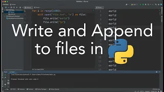 Writing To and Appending To Files in Python