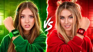 Двойняшки Правда vs Ложь! Сестры Носят Детектор Лжи Чтобы Говорить Правду