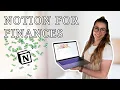 How I Organize my Finances in Notion monthly budget template track income expenses