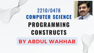 Programming constructs by wahhab